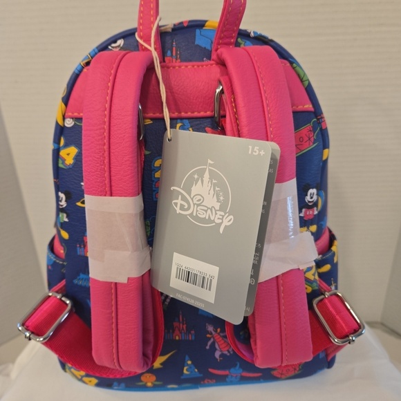 NWT 2024 Disney × Loungefly Mickey Minnie Figment 4 Parks Backpack main image 11